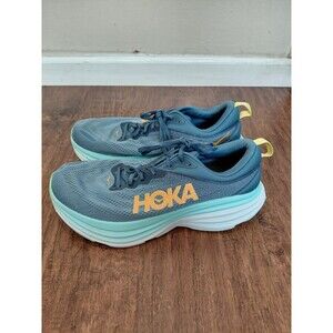Size 11.5 2E - Hoka One One HOKA Bondi 8  Blue Orange Men's Sneakers